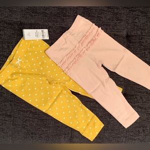 NWT Carters baby leggings. Size: 12mo
